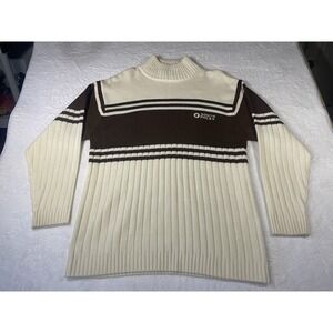 Southpole Mens Beige, Brown Striped Turtleneck Sweater‎ Large